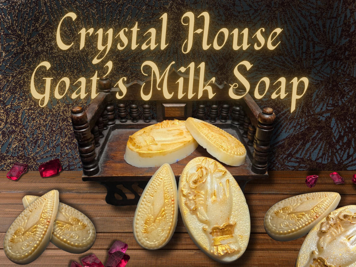 Crystal House Goat's Milk Soap – Elegant Vanilla Orchid, Jasmine, Amber Wood & Oakmoss | Luxurious, Floral, Earthy Scent | Timeless Comfort