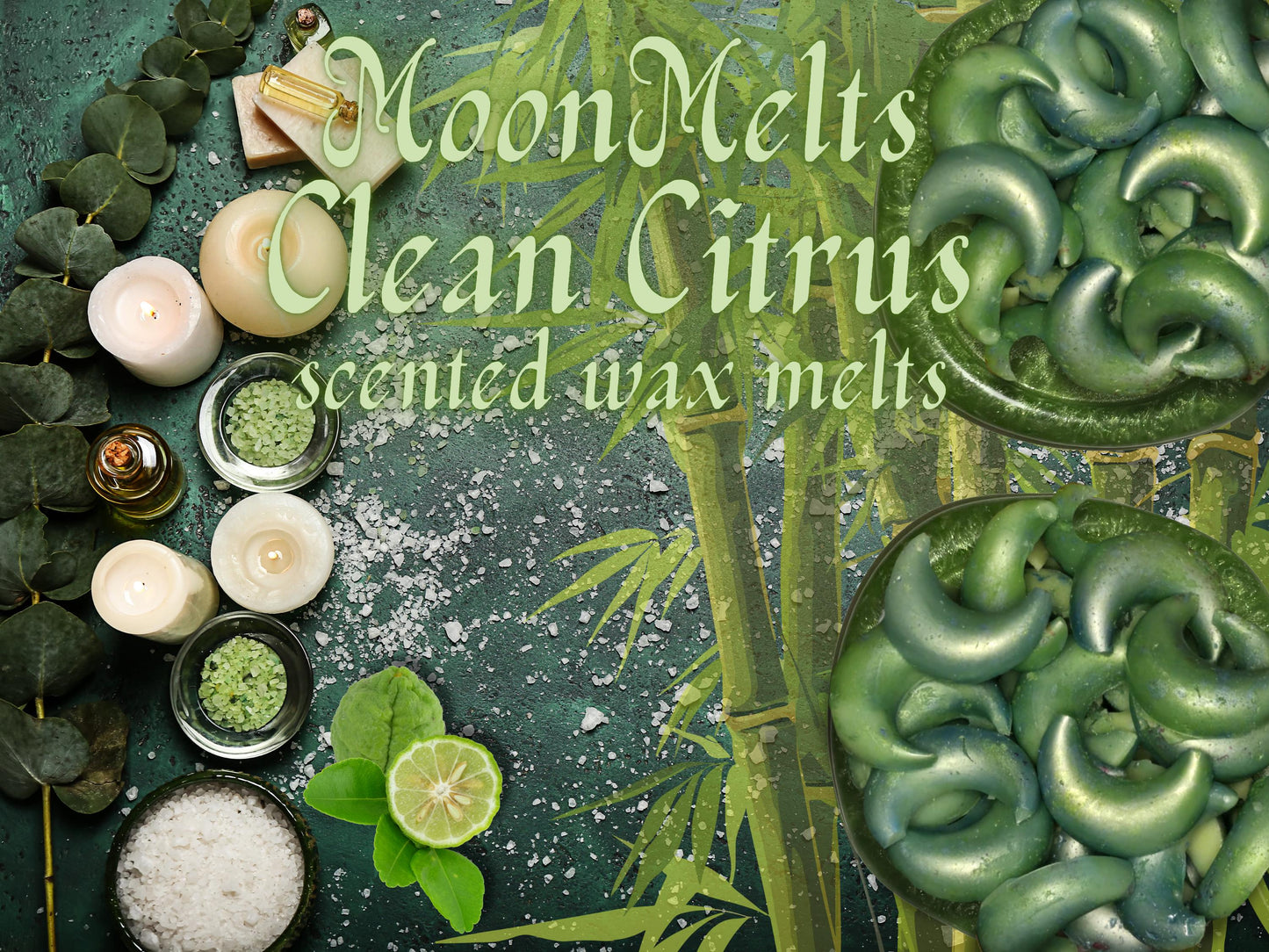 Clean Citrus – Moon Melts | Handcrafted Soy Wax Melts with Natural Essential Oils | Eco-Friendly, Long-Lasting Aromatherapy for Self-Care