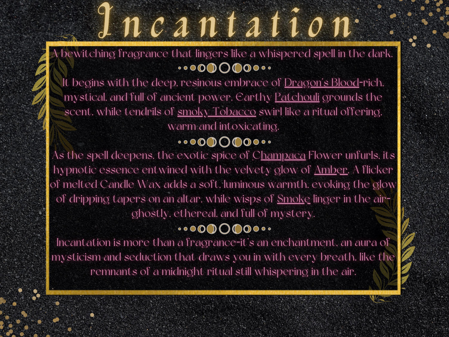 Incantation Moon Melts – Gothic Wax Melts | Dragon’s Blood, Patchouli & Tobacco | Witchy Home Fragrance | Ritual & Spellwork Wax Melts