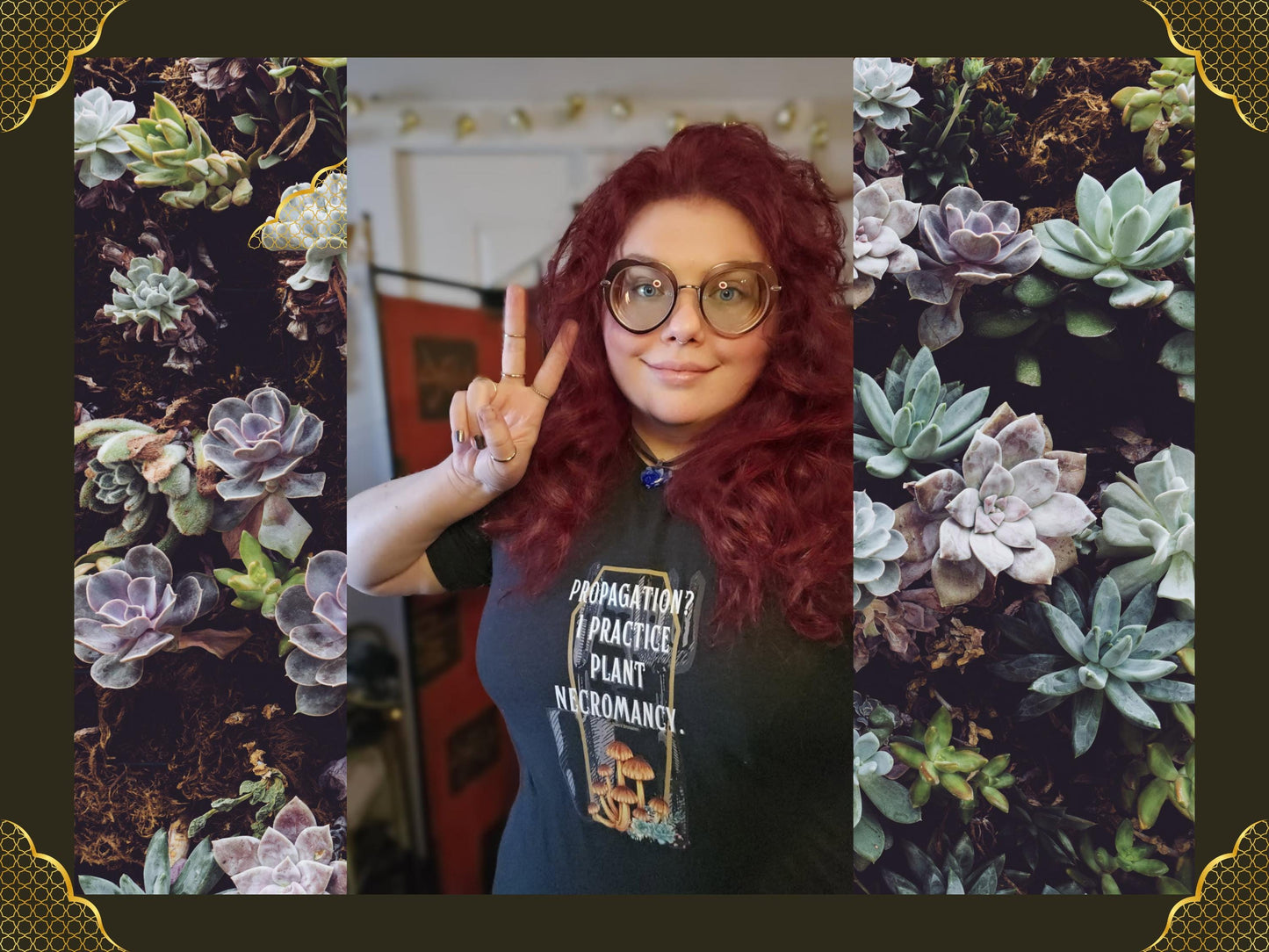 Witchy Plant Propagation Necromancy T-Shirt – Gothic Botanical Tee, Alternative Witchcore Aesthetic, Dark Plant Lover Gift Ostara shirt