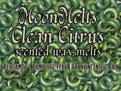 Clean Citrus – Moon Melts | Handcrafted Soy Wax Melts with Natural Essential Oils | Eco-Friendly, Long-Lasting Aromatherapy for Self-Care