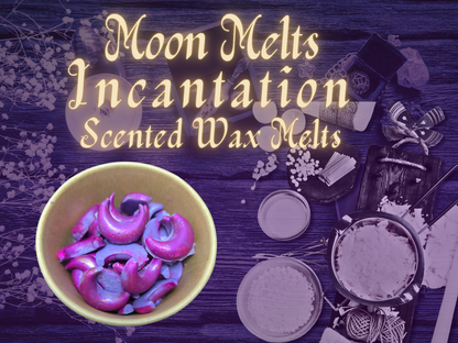 Incantation Moon Melts – Gothic Wax Melts | Dragon’s Blood, Patchouli & Tobacco | Witchy Home Fragrance | Ritual & Spellwork Wax Melts