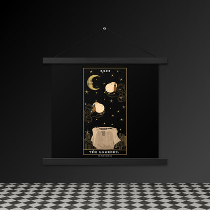 The Laundry Tarot Poster – Mystical Artwork with Wooden Hangers | The Misfits Apothecary