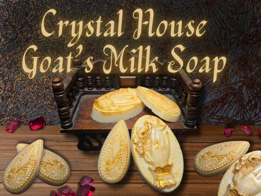 Crystal House Goat's Milk Soap – Elegant Vanilla Orchid, Jasmine, Amber Wood & Oakmoss | Luxurious, Floral, Earthy Scent | Timeless Comfort