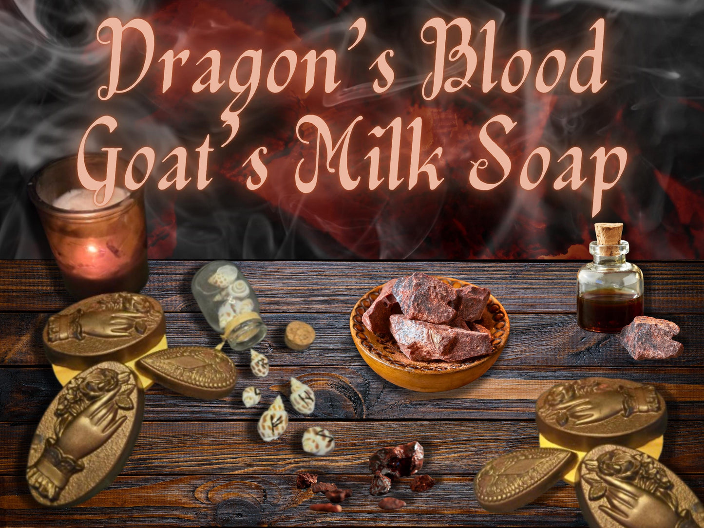 Dragon’s Blood Goat’s Milk Soap – Bold yet Mystical Scent | Patchouli, Clove, Rose, Orange, Grape | Exotic, Earthy, Spicy & Floral Blend