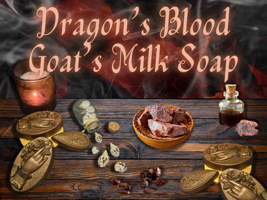 Dragon’s Blood Goat’s Milk Soap – Bold yet Mystical Scent | Patchouli, Clove, Rose, Orange, Grape | Exotic, Earthy, Spicy & Floral Blend