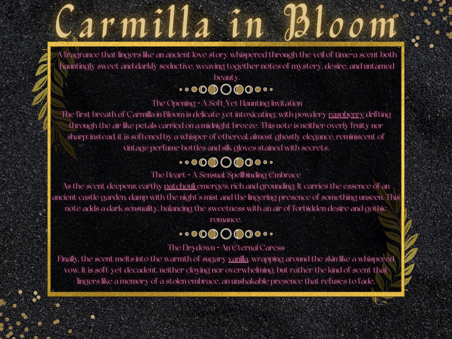 Carmilla in Bloom – Vampire-Inspired Goat’s Milk Soap | A Hauntingly Seductive Blend of Patchouli, Sugary Vanilla & Powdery Raspberry