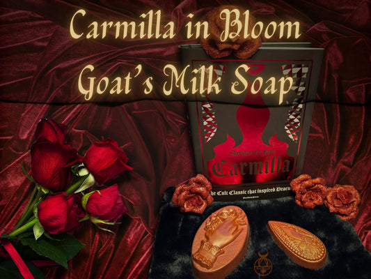 Carmilla in Bloom – Vampire-Inspired Goat’s Milk Soap | A Hauntingly Seductive Blend of Patchouli, Sugary Vanilla & Powdery Raspberry