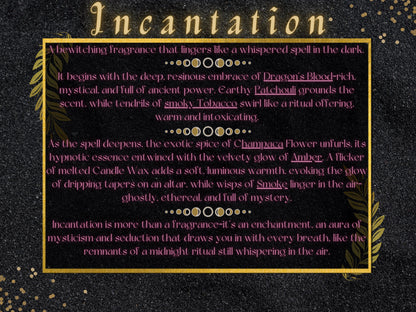 Incantation Moon Melts – Gothic Wax Melts | Dragon’s Blood, Patchouli & Tobacco | Witchy Home Fragrance | Ritual & Spellwork Wax Melts