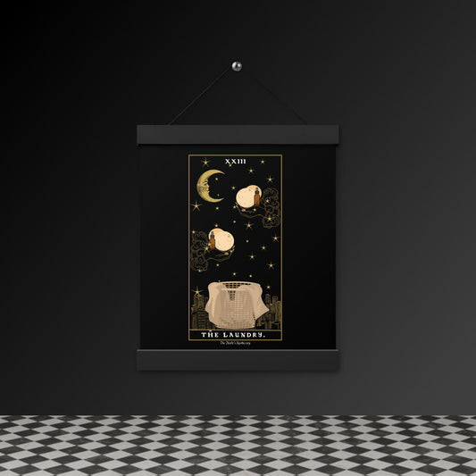 The Laundry Tarot Poster – Mystical Artwork with Wooden Hangers | The Misfits Apothecary