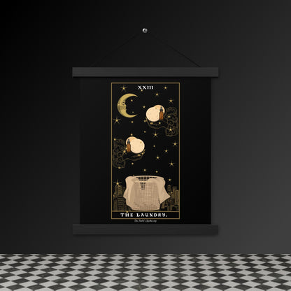 The Laundry Tarot Poster – Mystical Artwork with Wooden Hangers | The Misfits Apothecary