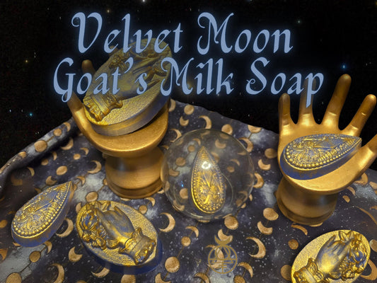 Velvet Moon Goat's Milk Soap – Ethereal & Luxurious Floral Scent | Rose, Lily of the Valley, Jasmine and Musk | Midnight Garden Inspired |