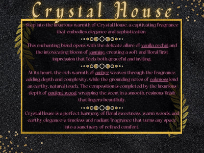 Crystal House Goat's Milk Soap – Elegant Vanilla Orchid, Jasmine, Amber Wood & Oakmoss | Luxurious, Floral, Earthy Scent | Timeless Comfort