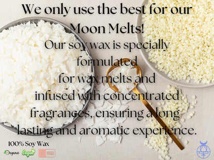 Clean Citrus – Moon Melts | Handcrafted Soy Wax Melts with Natural Essential Oils | Eco-Friendly, Long-Lasting Aromatherapy for Self-Care